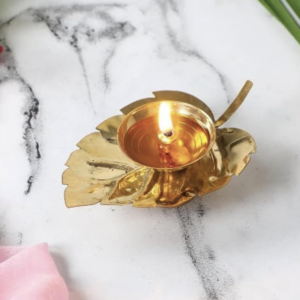 Diya on Paan Leaf